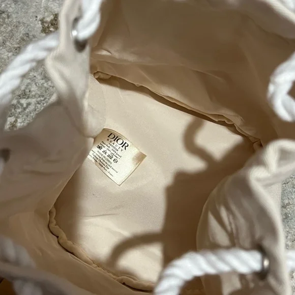 Dior Ivory Drawstring Pouch - Picture 2 of 2